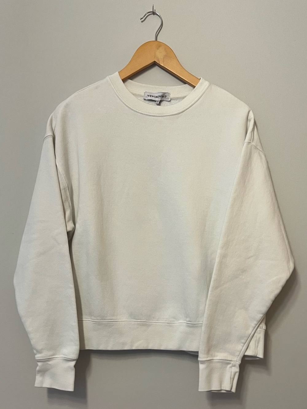 WeWoreWhat Oversized Crewneck Sweatshirt Soft White XS
